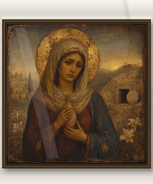 Saint Susanna the Myrrhbearer Icon Print, Ancient Monastery Christian Wall Art, Orthodox Catholic Saint, Digital Download