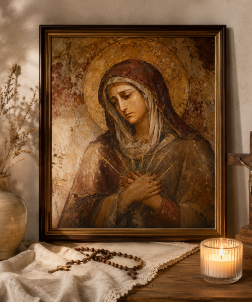 Our Lady of Sorrows Wall Art – Mater Dolorosa Catholic Print