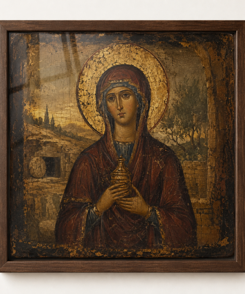 Saint Salome the Myrrhbearer Icon, Orthodox Christian Digital Download, Ancient Monastery Byzantine Saint Art, Resurrection Wall Print