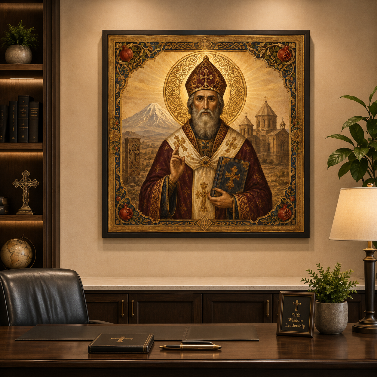 St Gregory the Illuminator Wall Art, Armenian Saint Icon Print, Armenian Orthodox Christian Decor, Khachkar Printable, Digital Download - Image 5