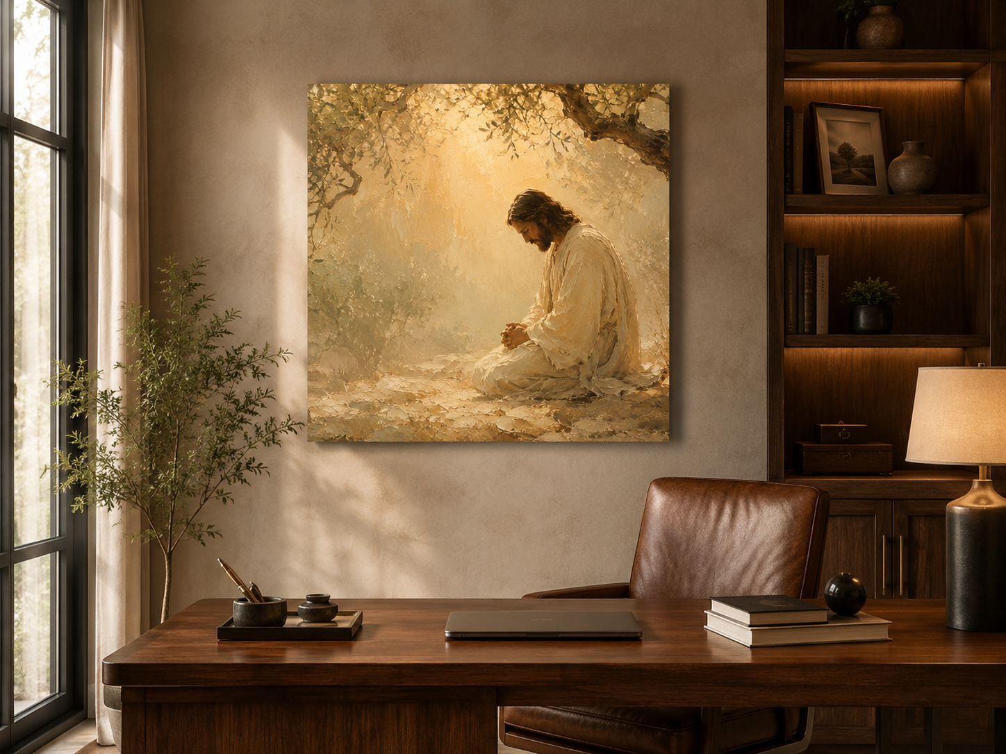 Jesus at Gethsemane Print, Christian Wall Art, Scripture Painting, Religious Home Decor, Holy Land Art, Faith Gift, Printable - Image 4