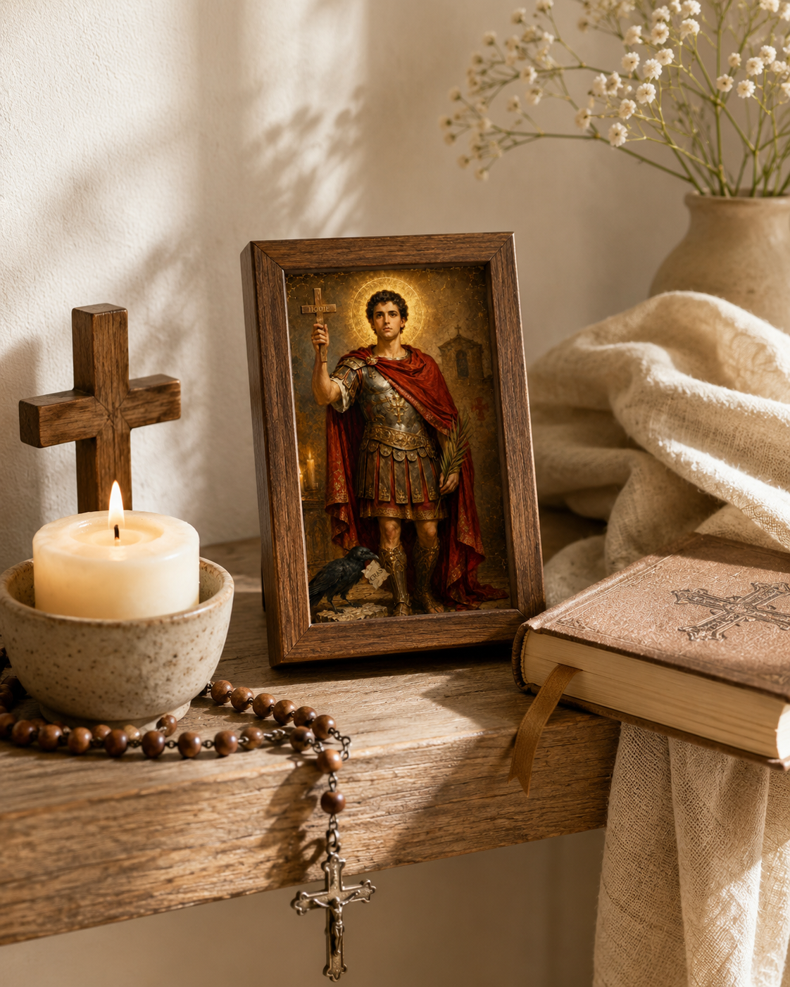 Saint Expedite Prayer Card Printable, Catholic Mini Icon Print, St Expedite Patron of Urgent Causes, Pocket Devotional Card, Digital Download - Image 2