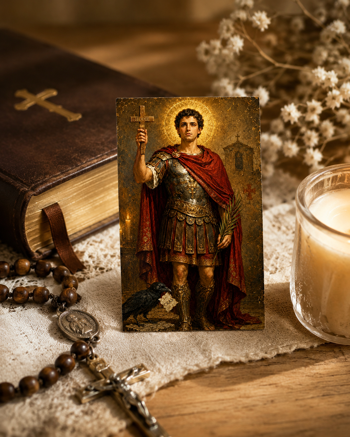 Saint Expedite Prayer Card Printable, Catholic Mini Icon Print, St Expedite Patron of Urgent Causes, Pocket Devotional Card, Digital Download - Image 4
