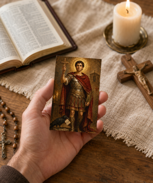 Saint Expedite Prayer Card Printable, Catholic Mini Icon Print, St Expedite Patron of Urgent Causes, Pocket Devotional Card, Digital Download