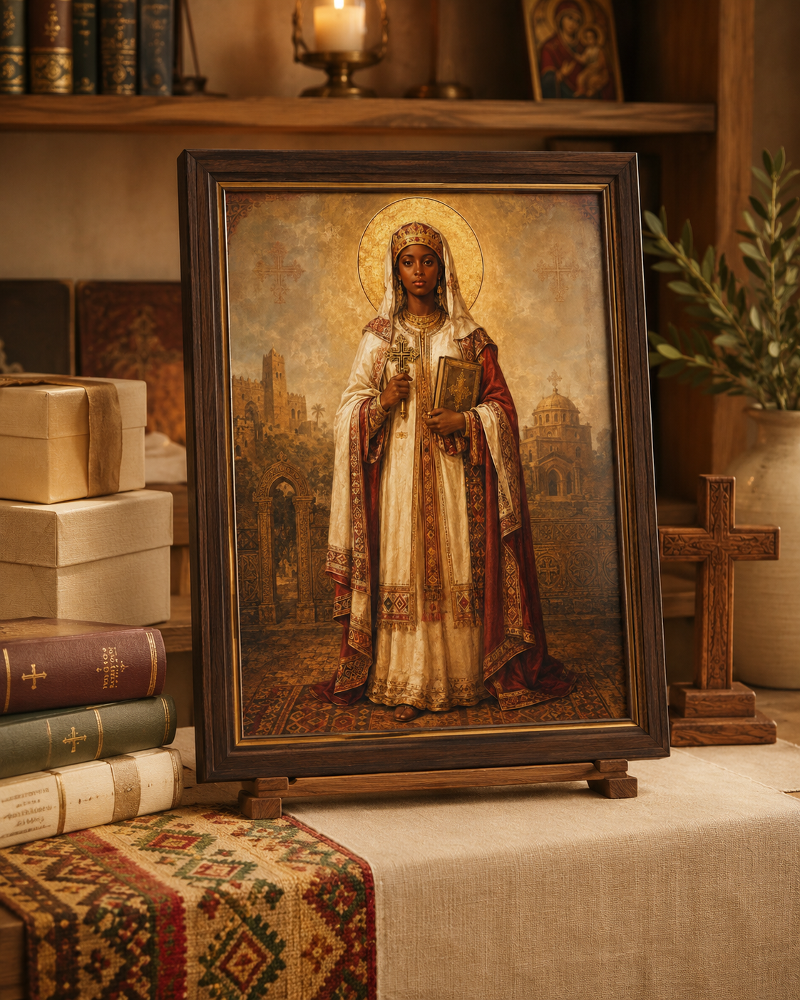 Saint Ephigenia of Ethiopia Icon Print, African Catholic Saint Art, Ethiopian Orthodox Wall Decor, Iphigenia Digital Download - Image 5