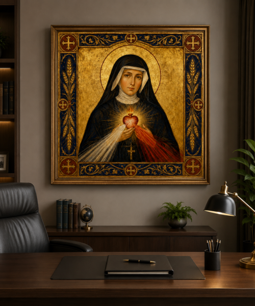 Saint Faustina Divine Mercy Print, Catholic Wall Art, Jesus I Trust In You Poster, Religious Home Decor, Chaplet Gift, Polish Saint Print