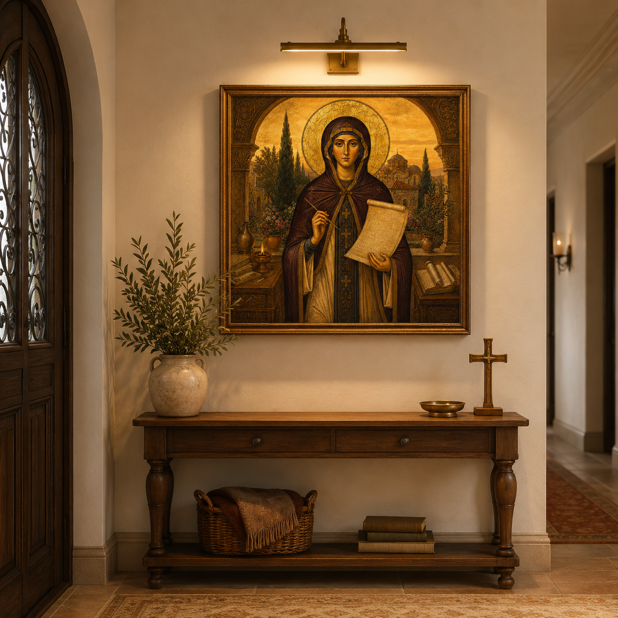 Saint Kassiani Icon Print, St Kassia the Hymnographer Orthodox Wall Art, Byzantine Women Saint Digital Download, Greek Christian Prayer Corner - Image 7