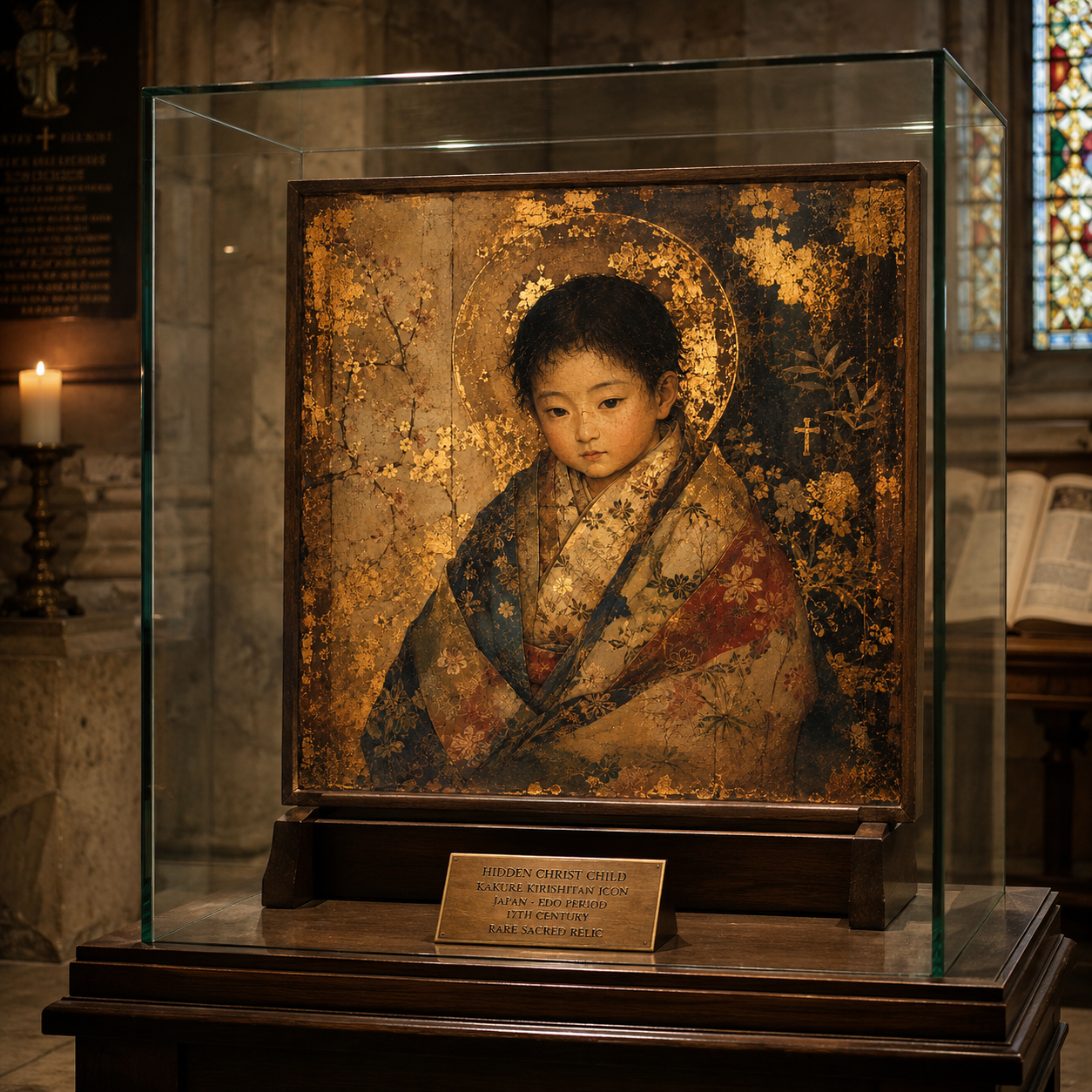 Kakure Kirishitan Christ Child Print, Japanese Christian Wall Art, Hidden Christians of Japan Icon, Maria Kannon Inspired Digital Download