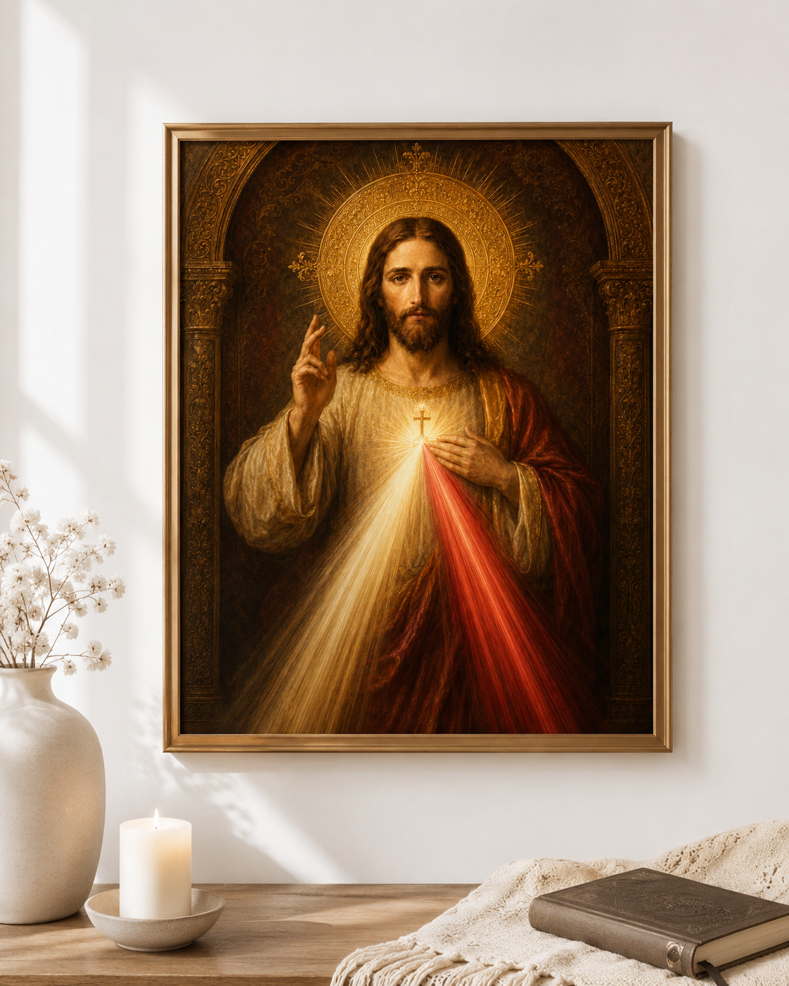 Divine Mercy Jesus Wall Art, Catholic Printable Download, Jesus I Trust in You Print, Home Altar Prayer Room Decor - Image 2