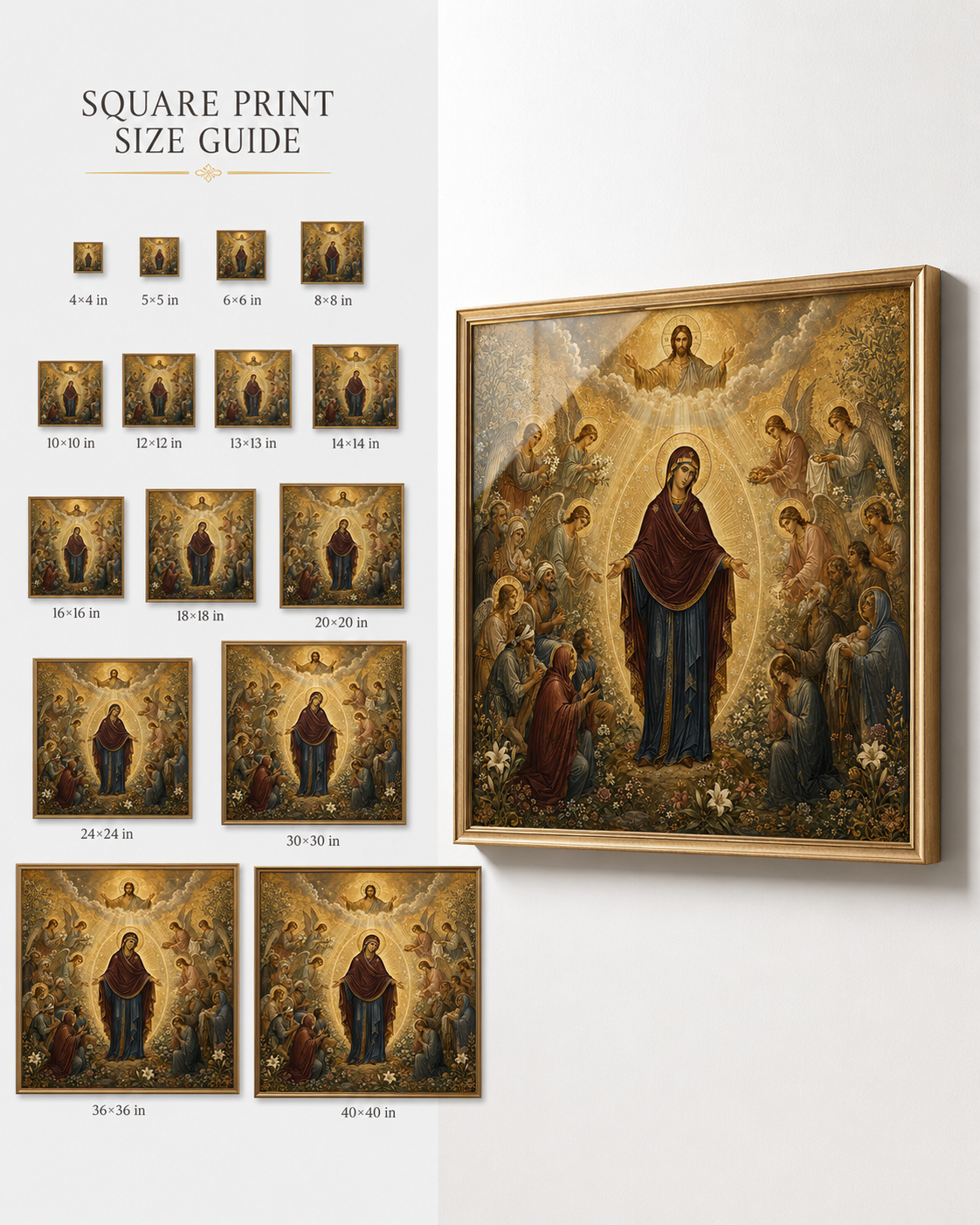 Theotokos Joy of All Who Sorrow Icon, Orthodox Virgin Mary Print, Mother of God Comfort Art, Christian Grief Prayer Wall Decor - Image 2
