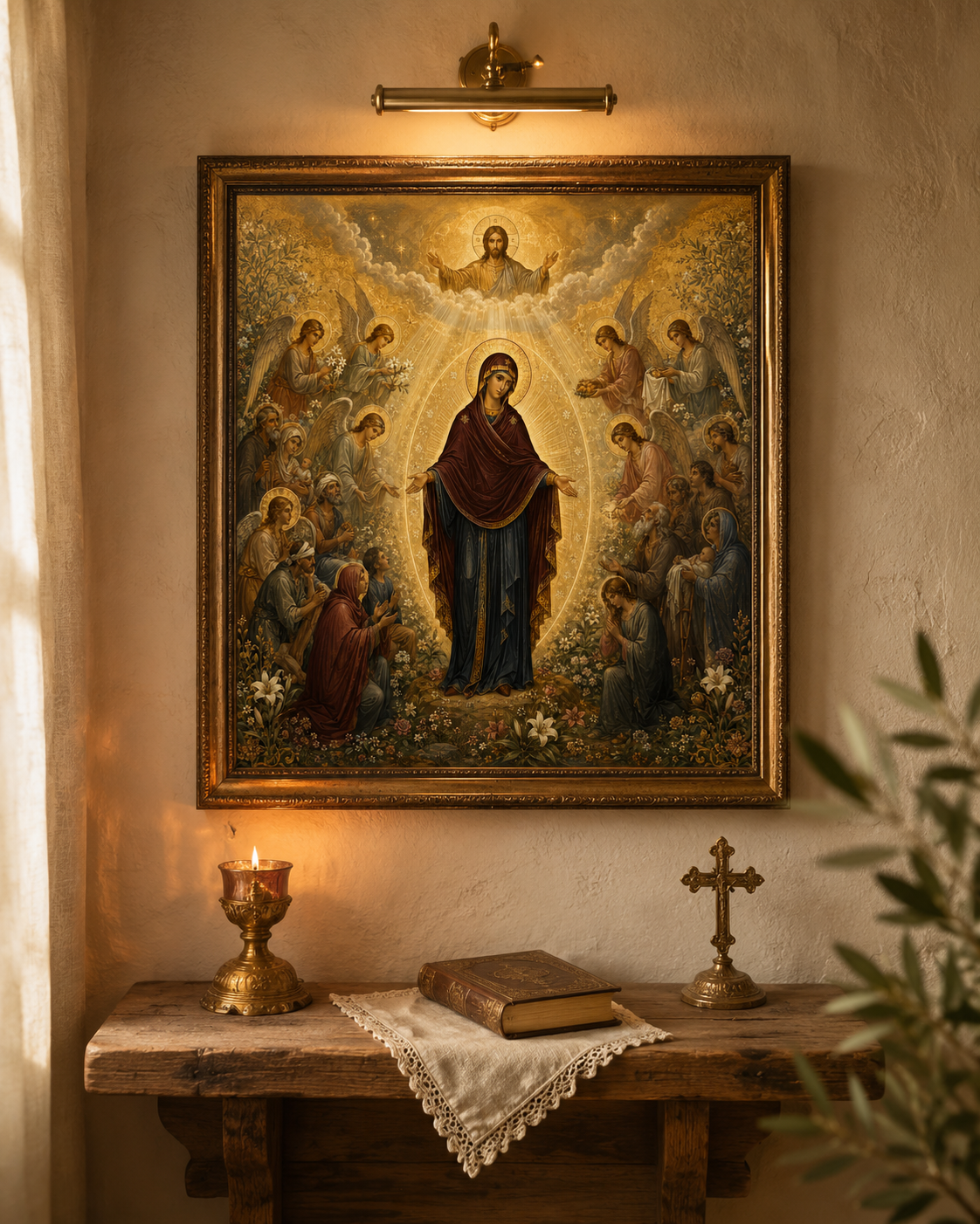 Theotokos Joy of All Who Sorrow Icon, Orthodox Virgin Mary Print, Mother of God Comfort Art, Christian Grief Prayer Wall Decor - Image 3