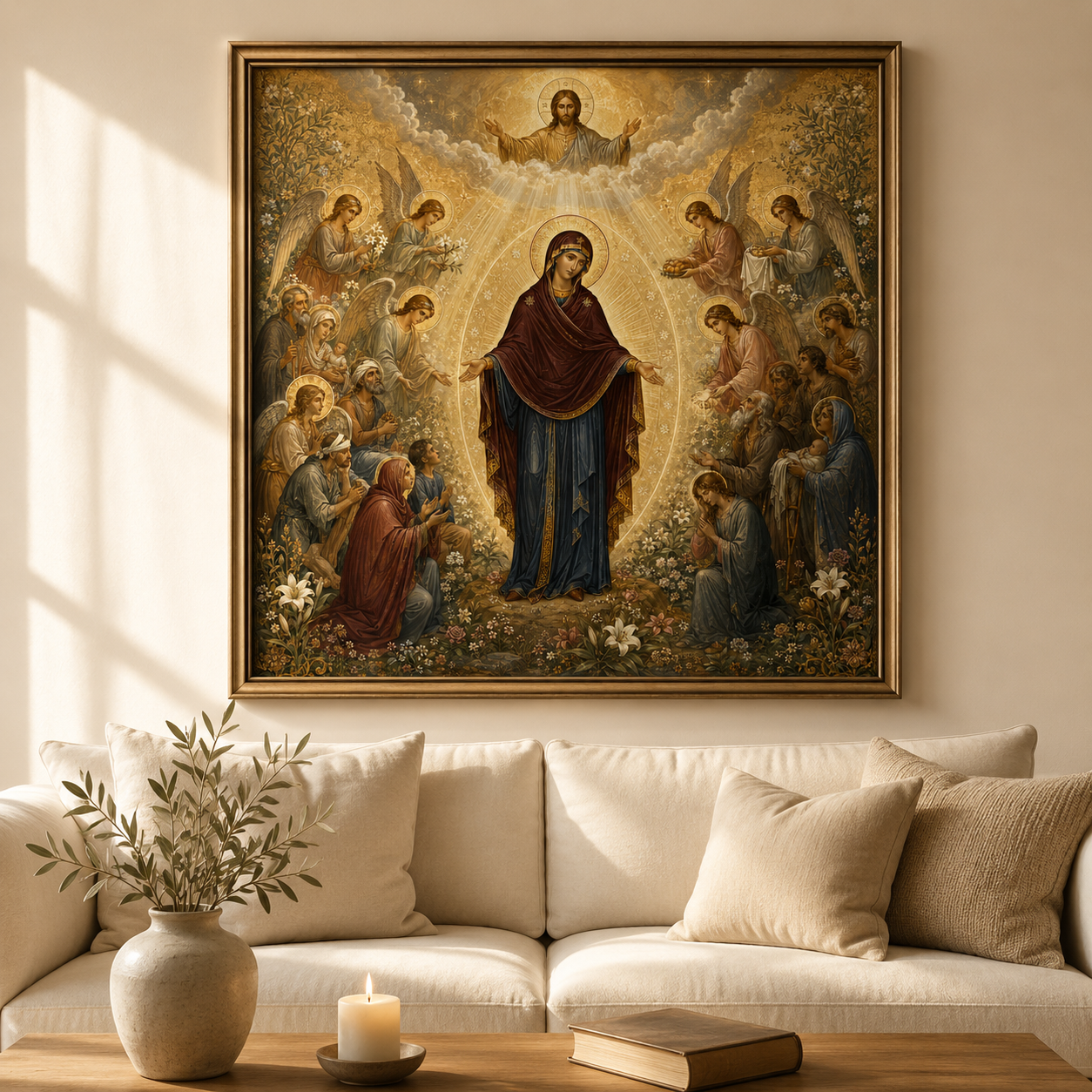 Theotokos Joy of All Who Sorrow Icon, Orthodox Virgin Mary Print, Mother of God Comfort Art, Christian Grief Prayer Wall Decor - Image 5