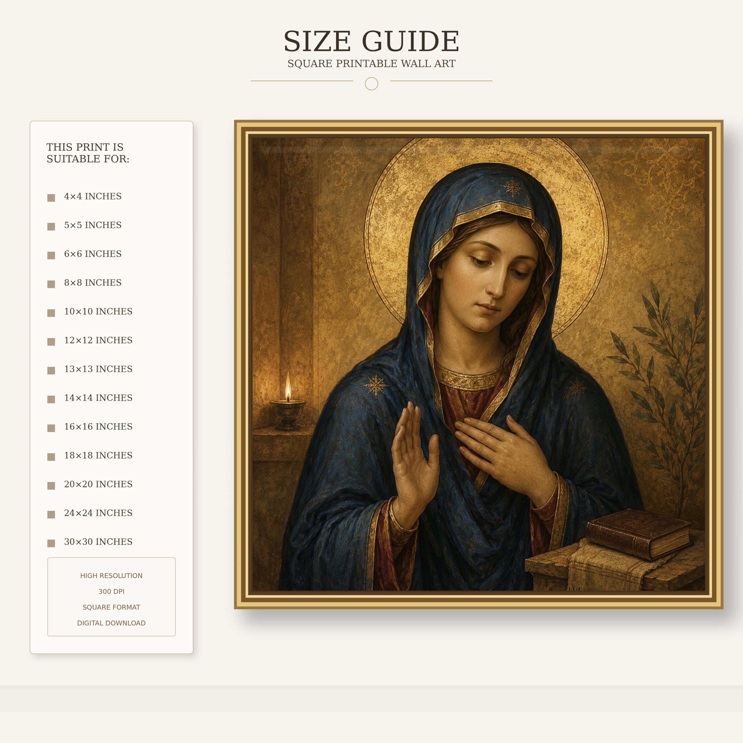 Our Lady of Silence Icon Digital Download, Theotokos of Stillness Print, Virgin Mary Wall Art, Orthodox Catholic Prayer Room Decor - Image 3