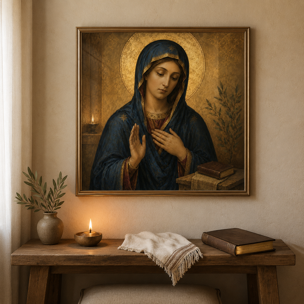 Our Lady of Silence Icon Digital Download, Theotokos of Stillness Print, Virgin Mary Wall Art, Orthodox Catholic Prayer Room Decor - Image 4