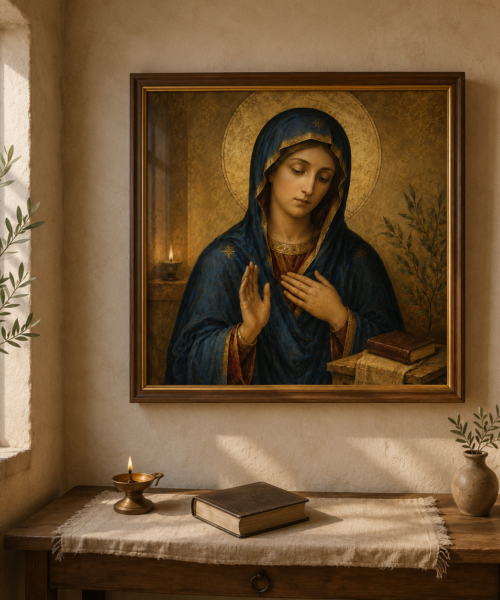 Our Lady of Silence Icon Digital Download, Theotokos of Stillness Print, Virgin Mary Wall Art, Orthodox Catholic Prayer Room Decor