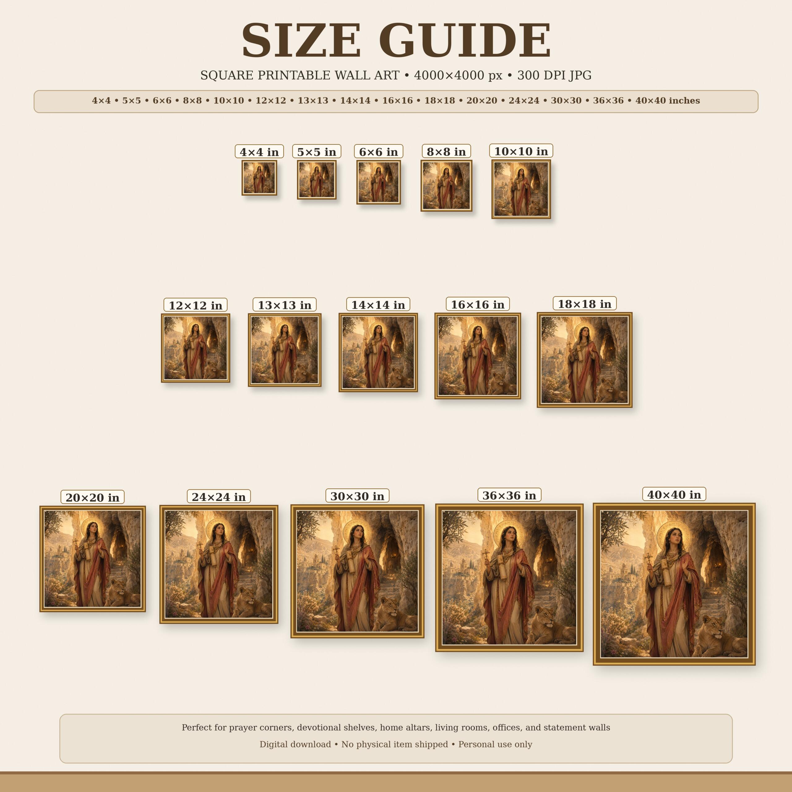 Saint Thecla Icon Digital Download, St Thekla Orthodox Wall Art, Protomartyr Saint Print, Byzantine Christian Art, Lion Cave Icon - Image 2