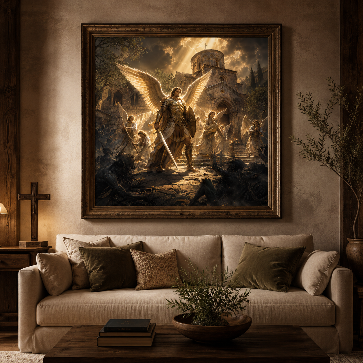 Archangel Michael Wall Art, Christian Spiritual Warfare Print, Catholic Orthodox Protection Decor, Holy Ground JPG - Image 5